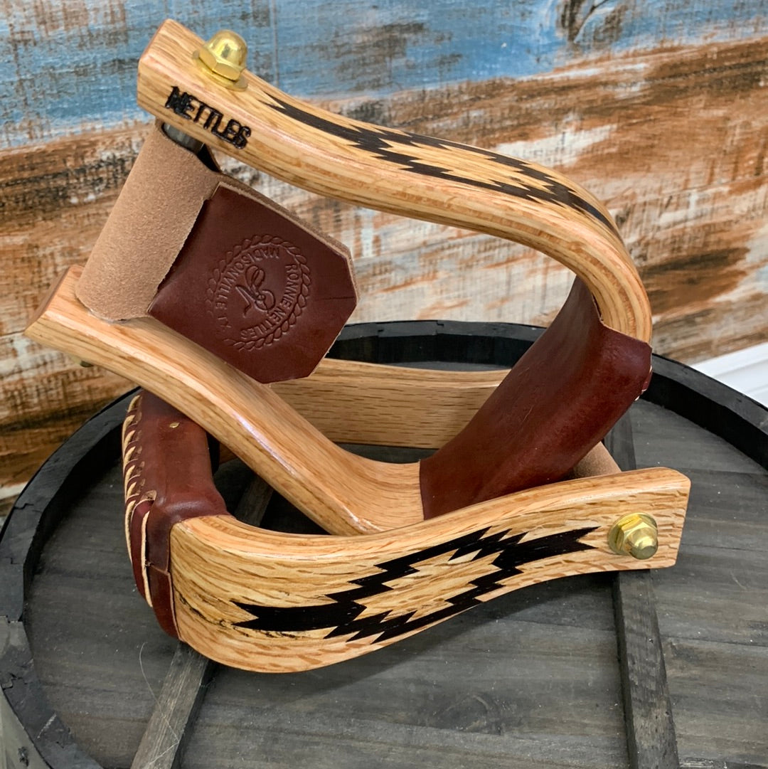 Nettles 2” Oak Flatbottom Wenge Aztec Overlay