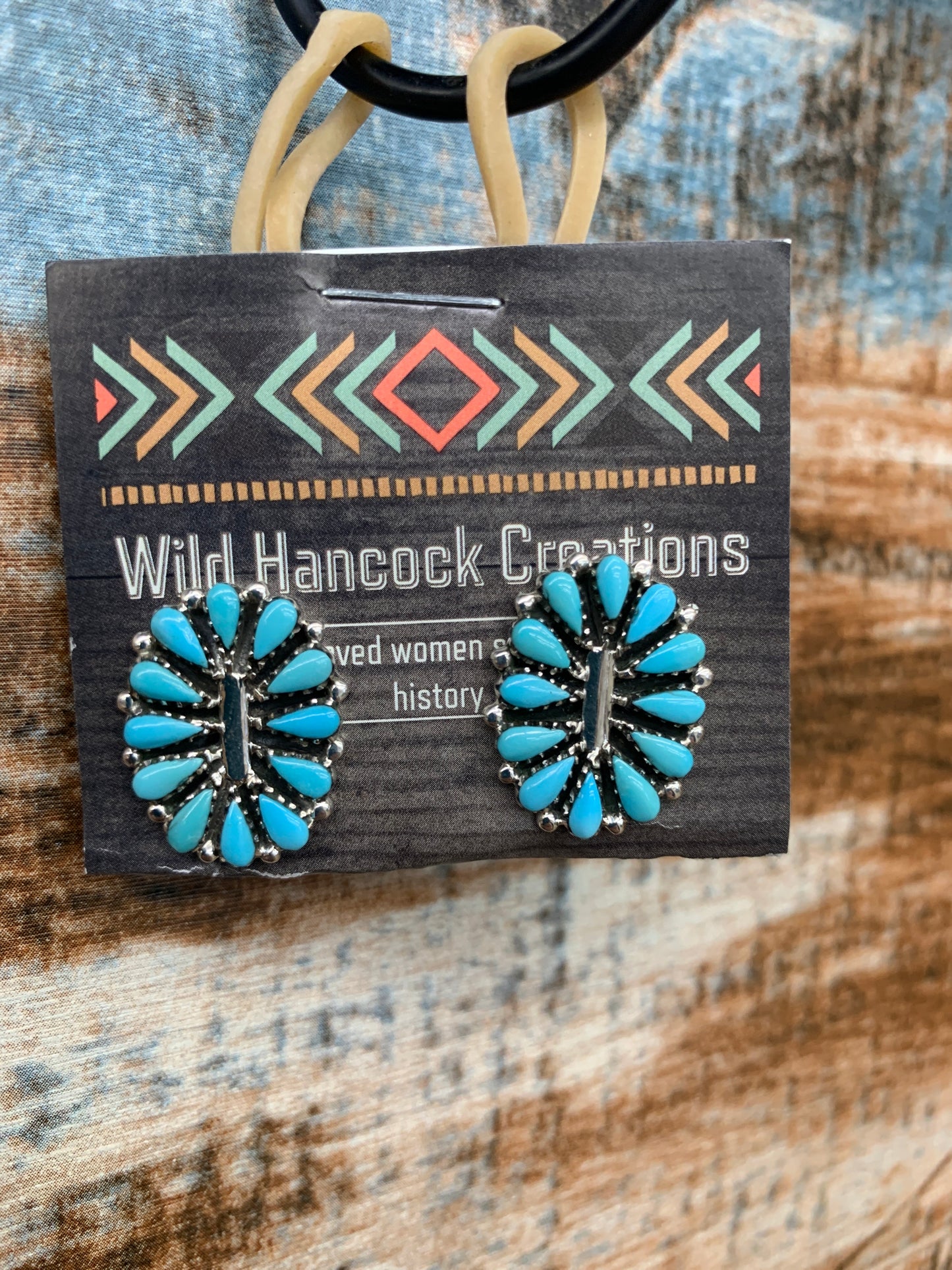 Genuine Turquoise Ear Clusters