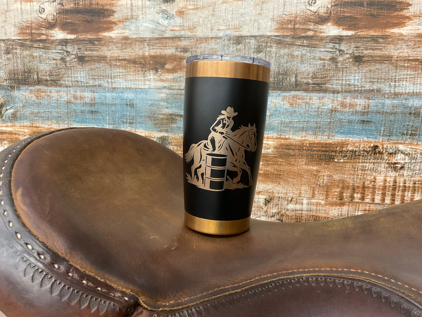 Tahoe Copper & Black Barrel Racer Tumbler