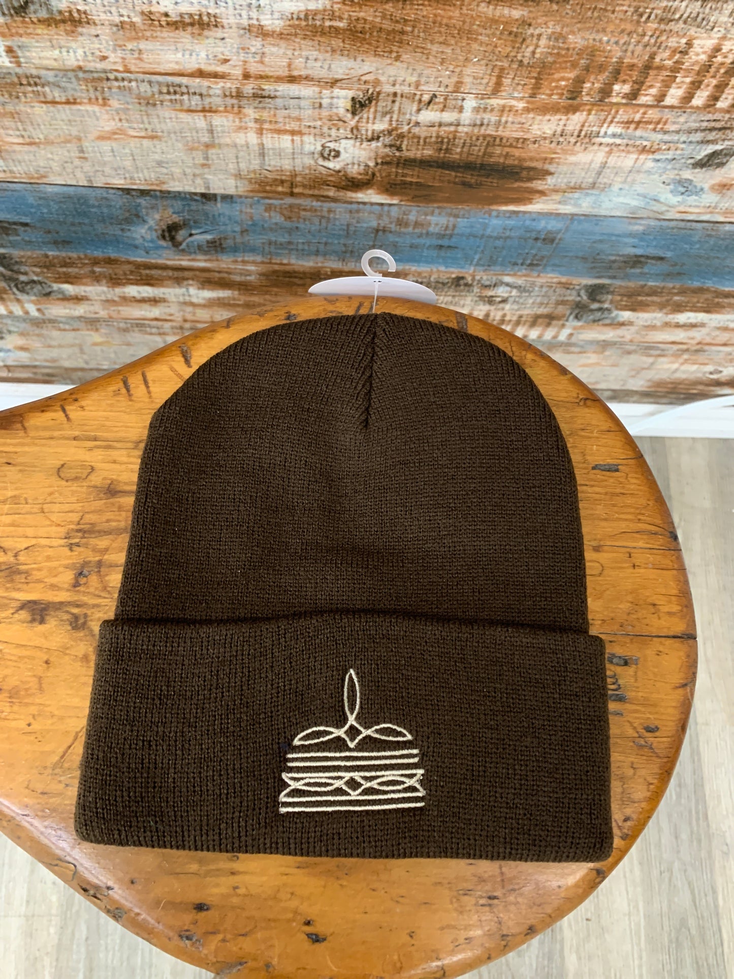Brown Boot Stitch Toque
