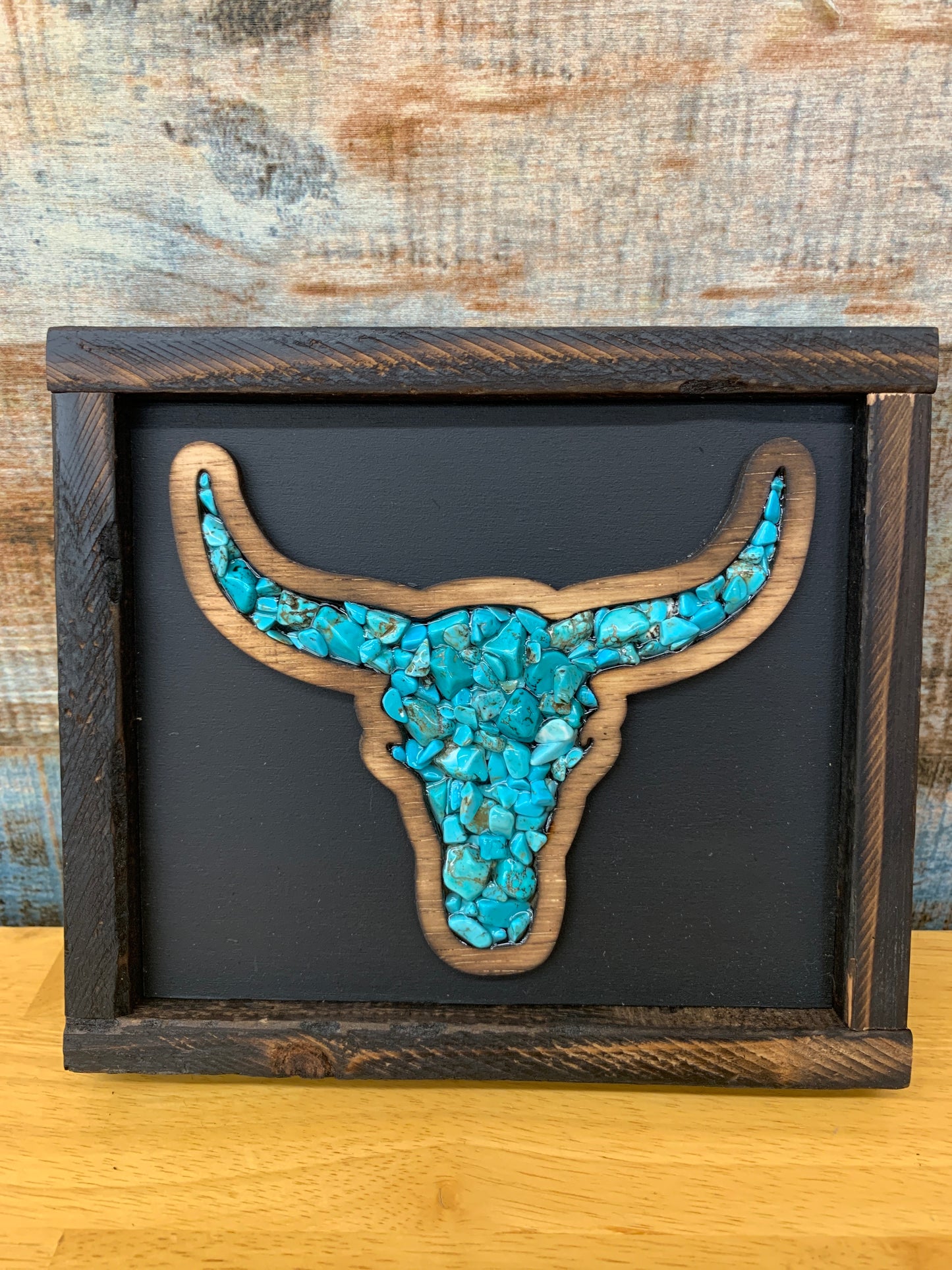 Bull-skull w/ Turquoise Wall Art