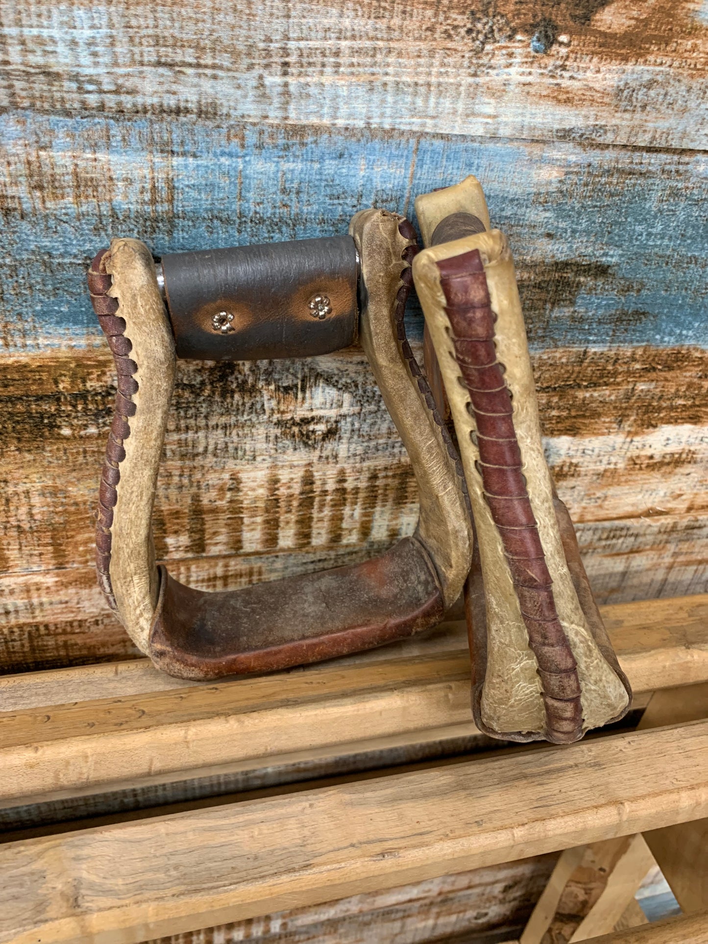 Used Rawhide Stirrups