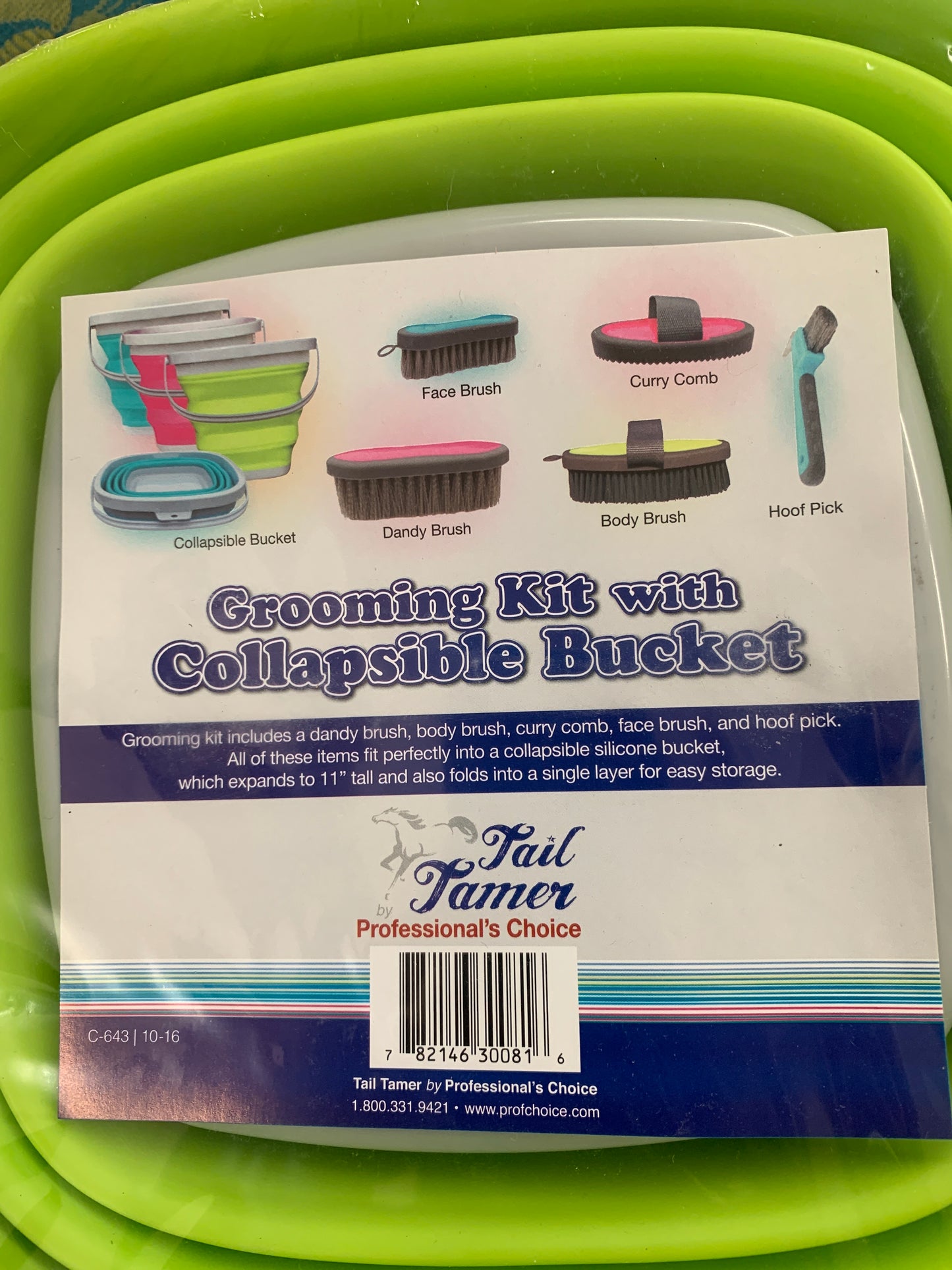 PC TT Grooming Kit w Collapsible Bucket