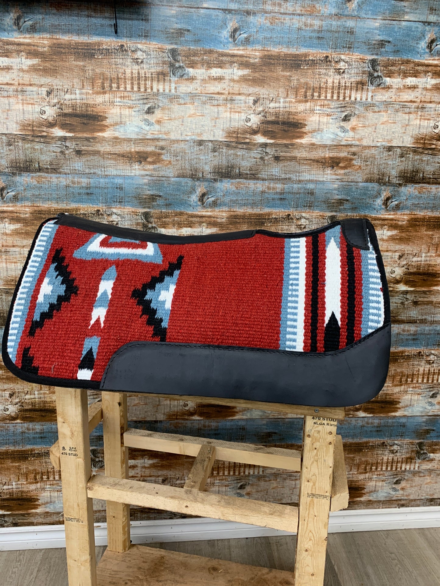 Used Red/Blue/White Saddle Pad