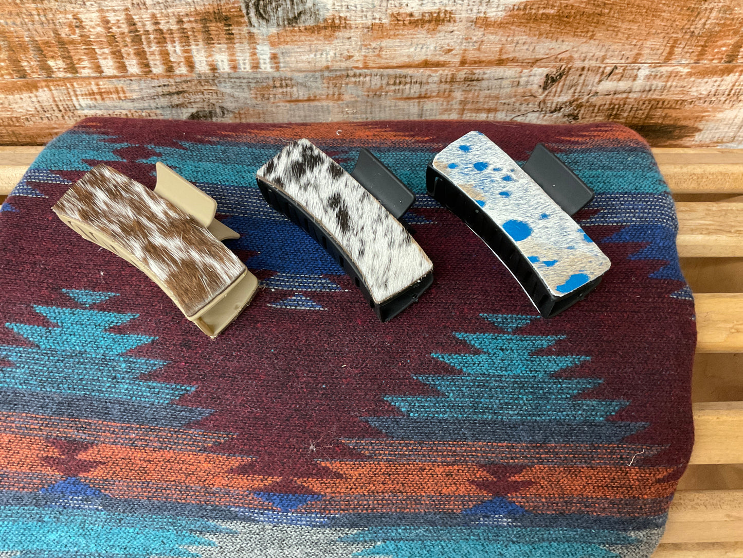 TC Hair On Hide Claw Clips