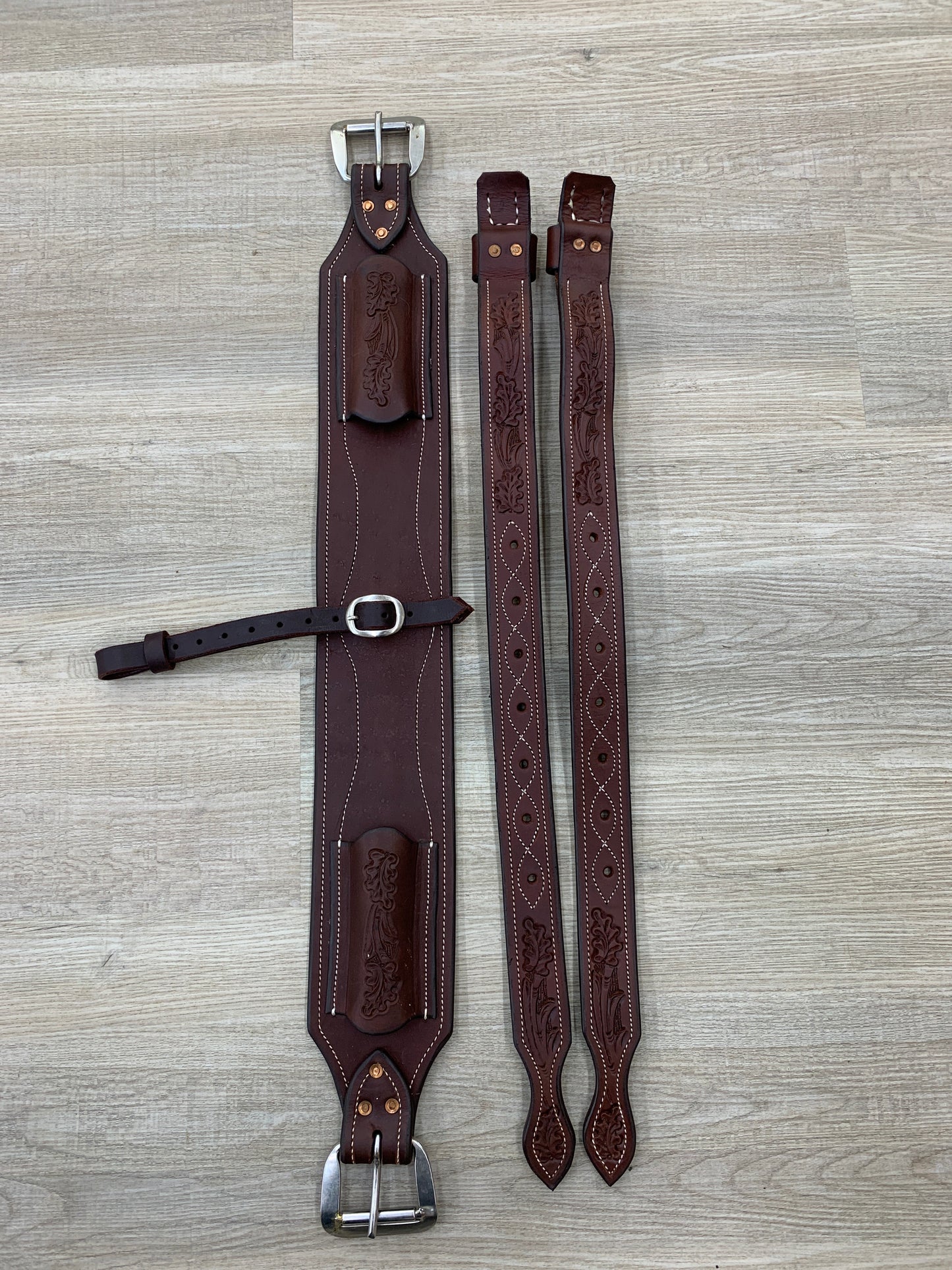 Triple A Back Cinch and Billets Set