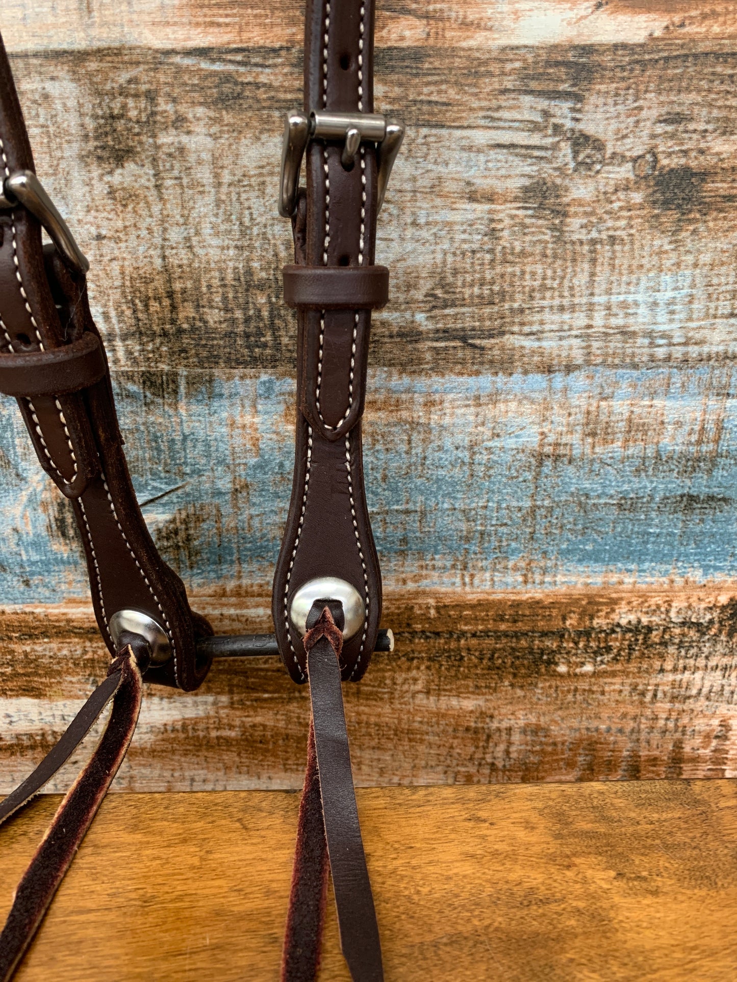 Dark oil 3/4” D&S Double Roller Buckle Headstall
