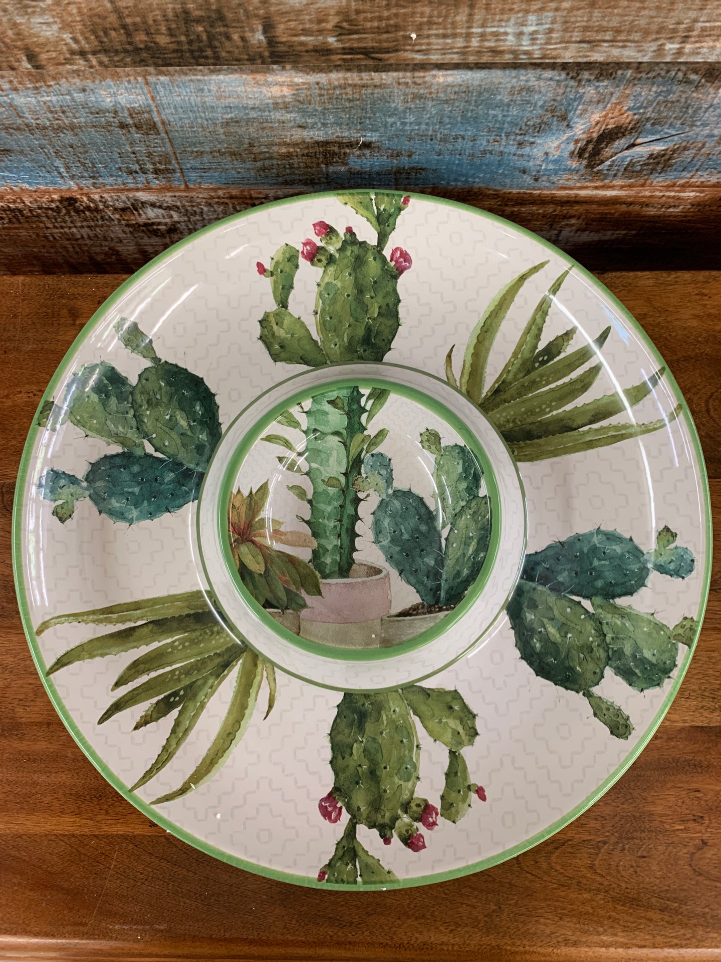 Cactus Verde Chip & Dip Tray 13.75”