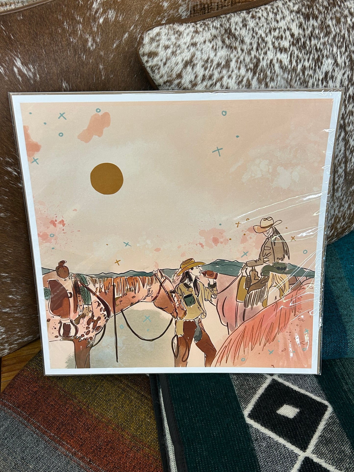 Sunset Cowgirl Print