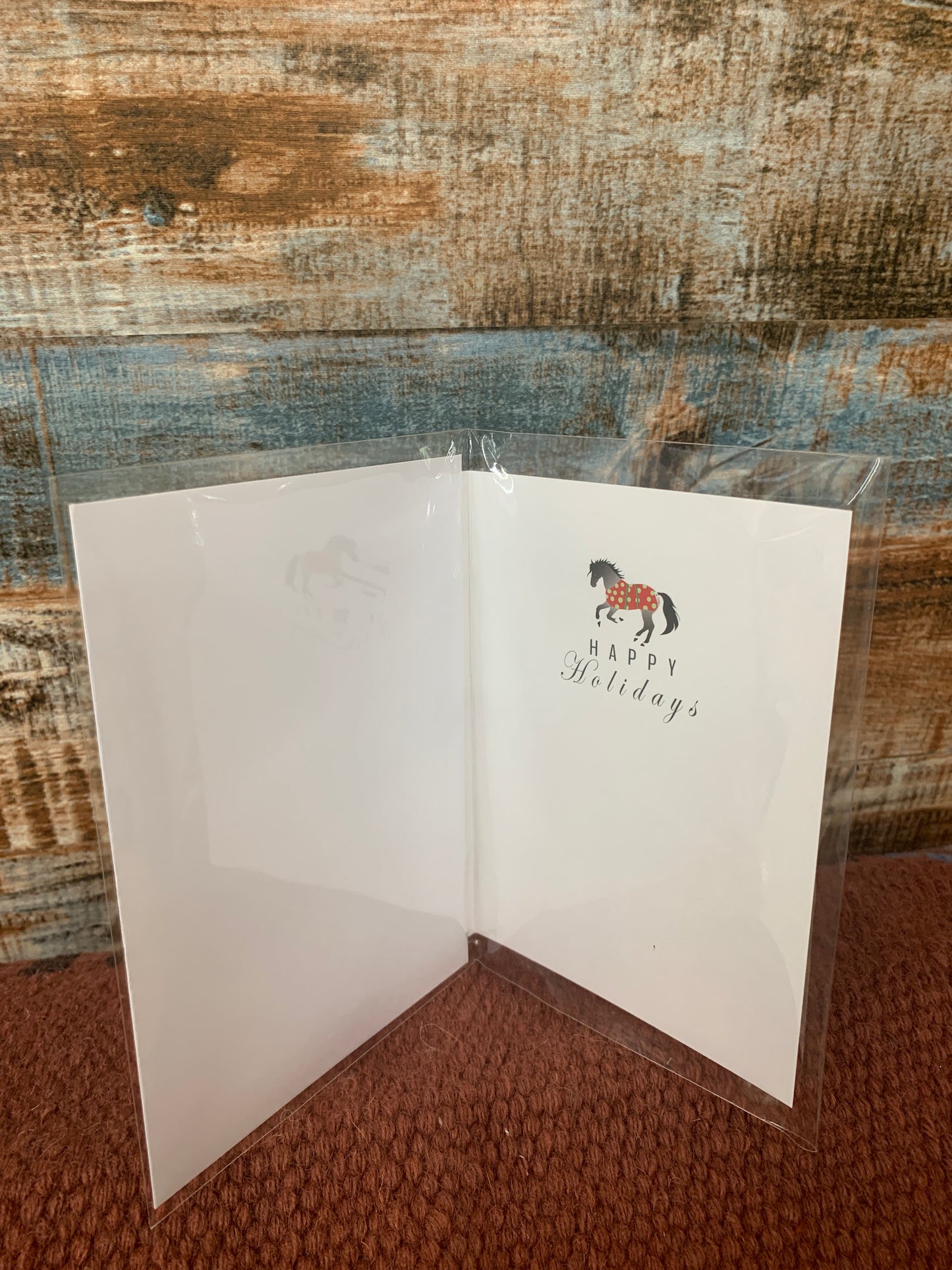 Holiday Card - Horse Christmas Tree