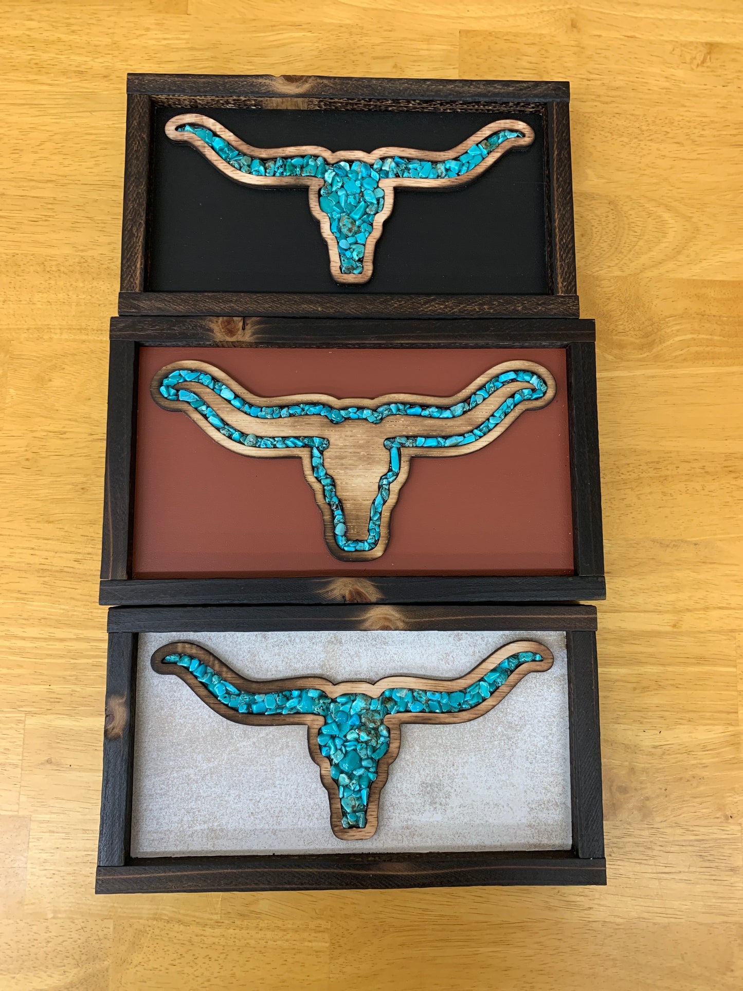Longhorn W/ Turquoise Wall Art