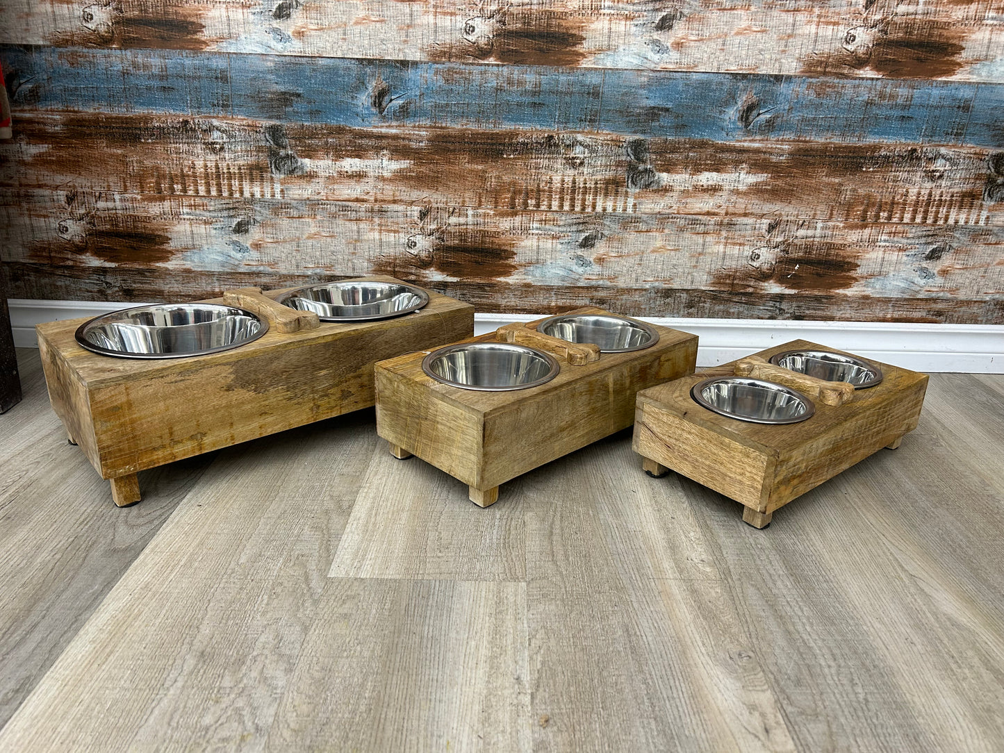 Wooden Double Diner w Bone