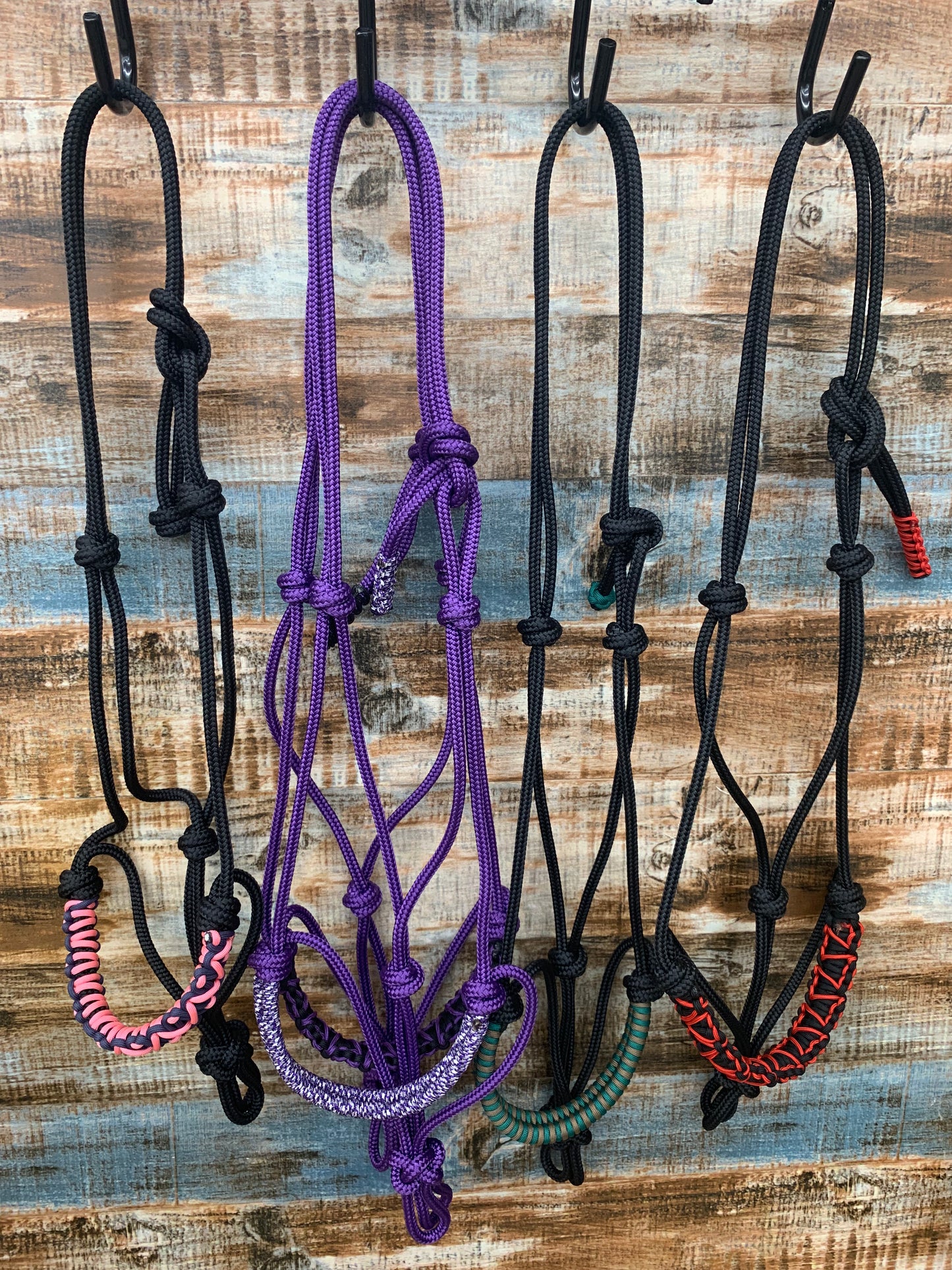 Rope Halters with Paracord Nosebands