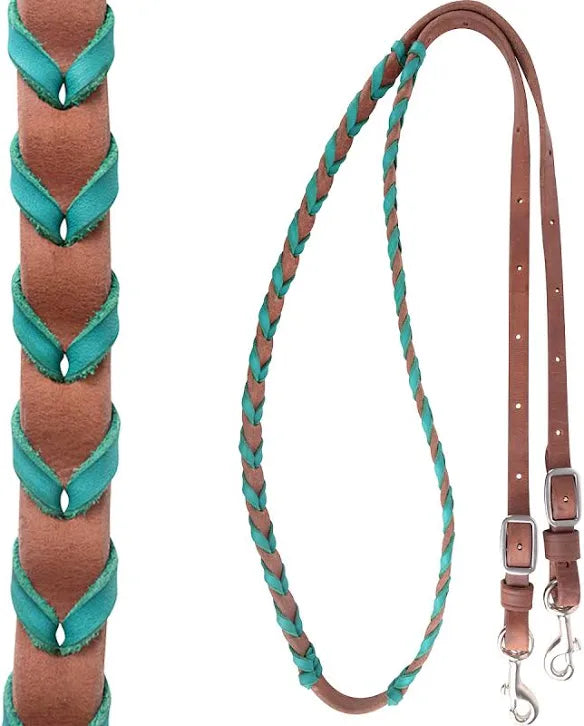 Martin Turquoise Laced Barrel Reins