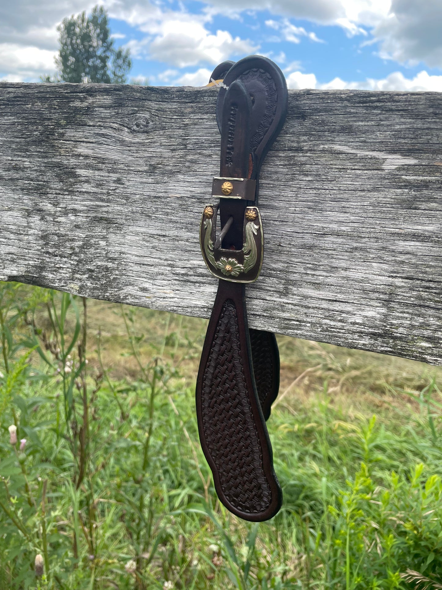 CPT Spur Straps with Floral Concho