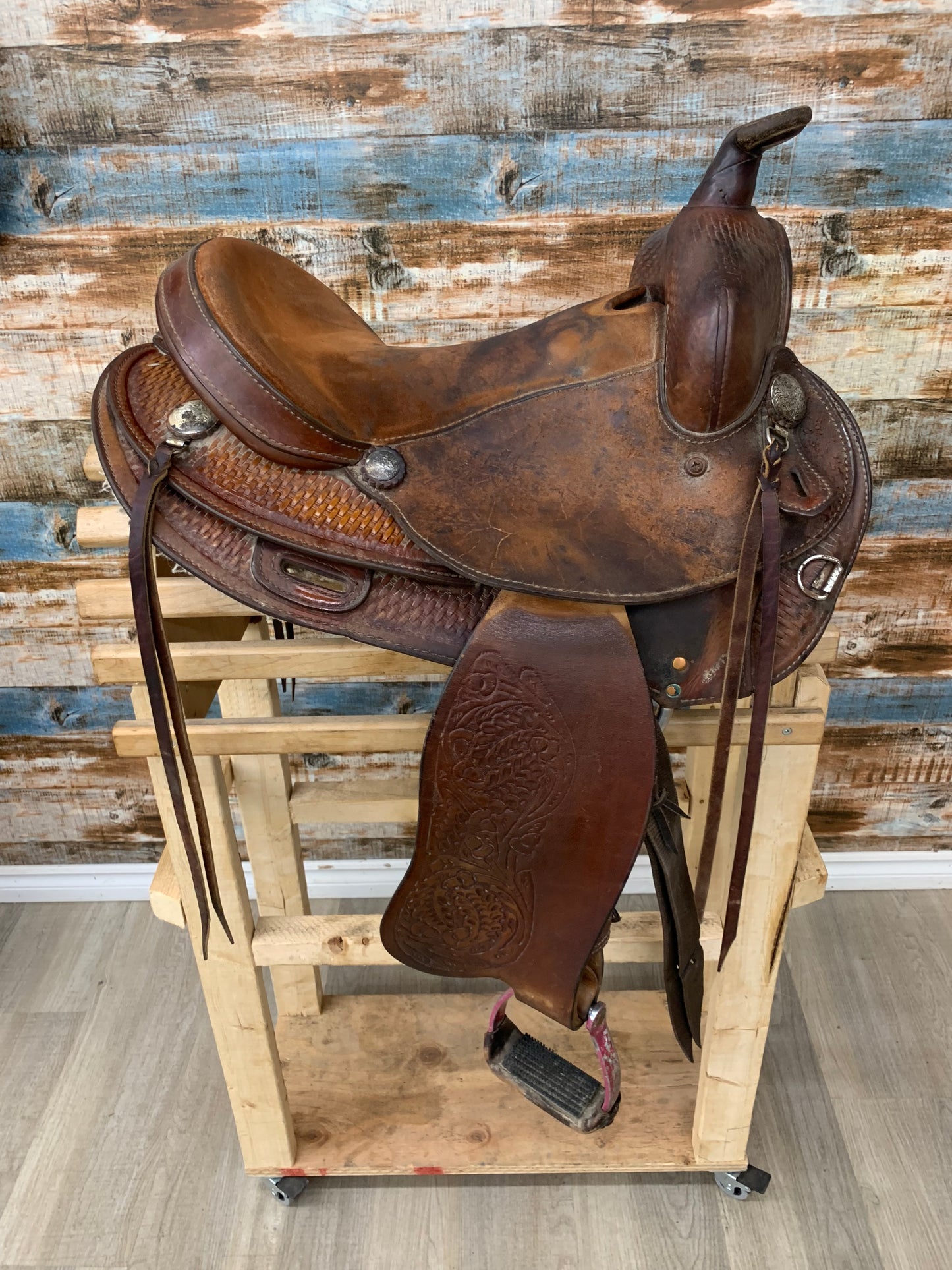 Used Western Rawhide Saddle