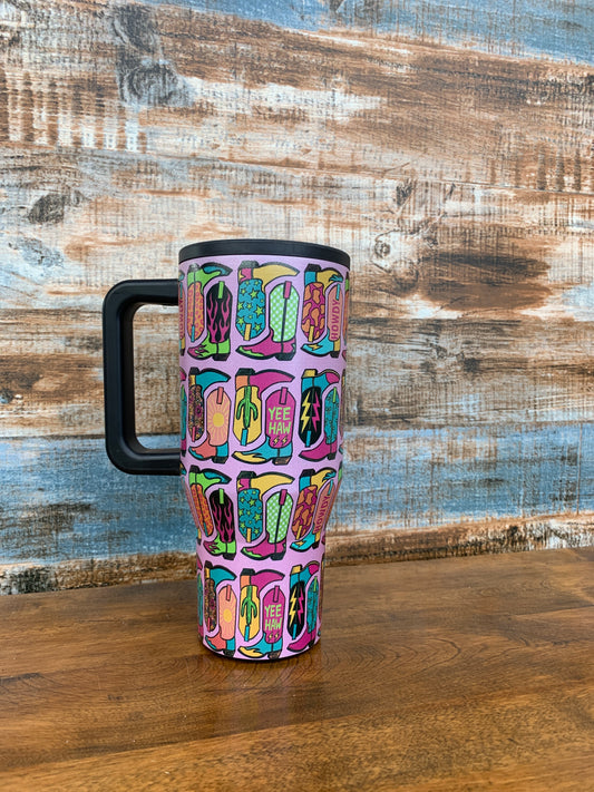 Vibrant Boot Scootin Tumbler