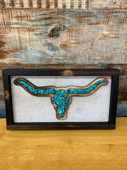 Longhorn W/ Turquoise Wall Art