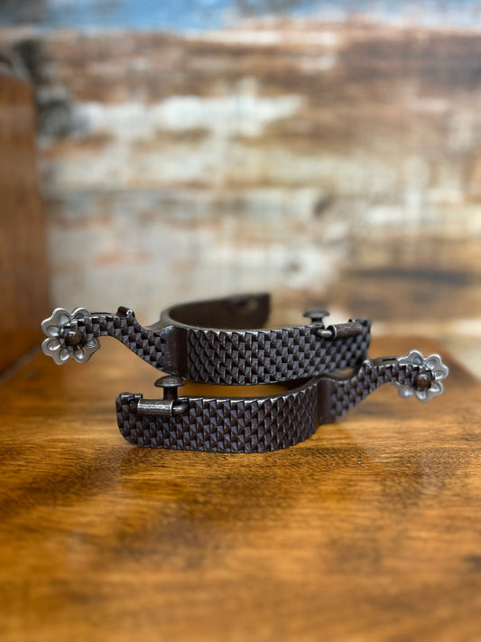 Rasp Spurs with Cloverleaf Rowel