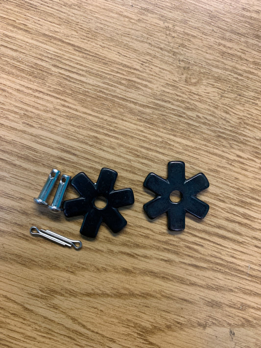 Blued Steel 1 1/4” 6 Point Blunt Rowel