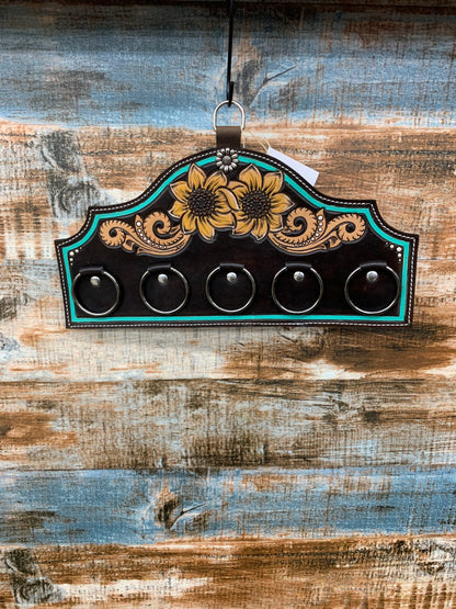 Wild Rag Holders- Turquoise and Sunflowers