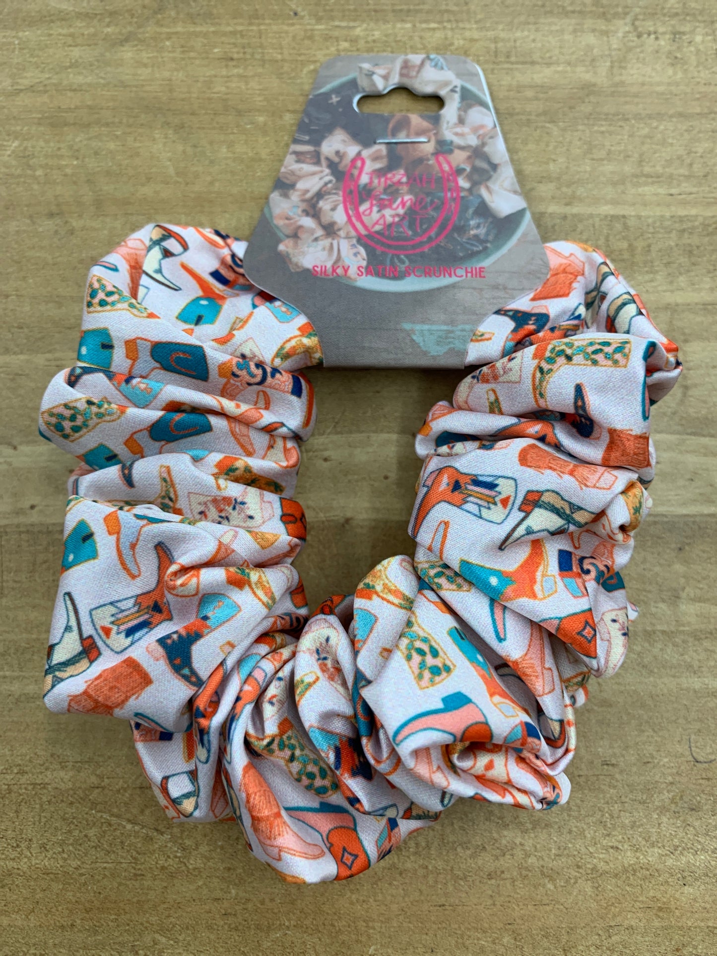 Prairie Flower & Boots Scrunchies