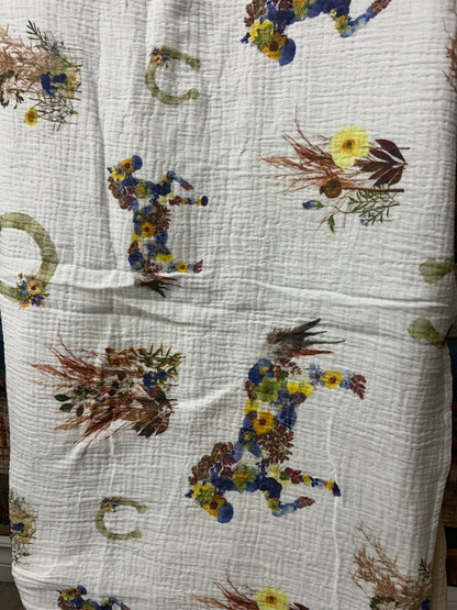 Wild Horses Cotton Baby Blanket