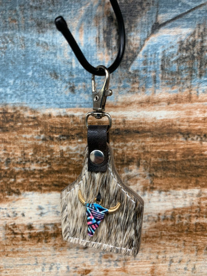 TC Hide Ear Tag Keychains