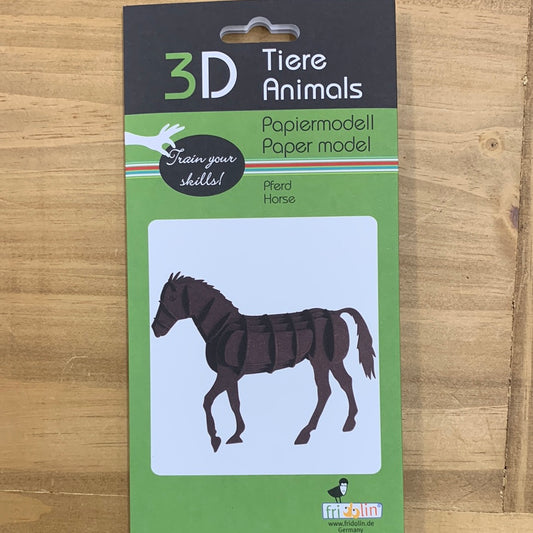 3D Horse paper model