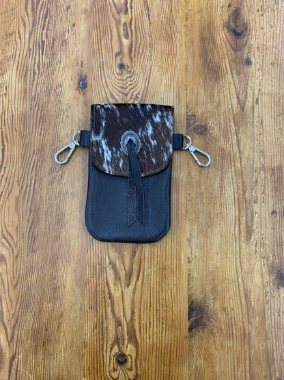 TC Hair on Hide Belt Loop Phone Pouch