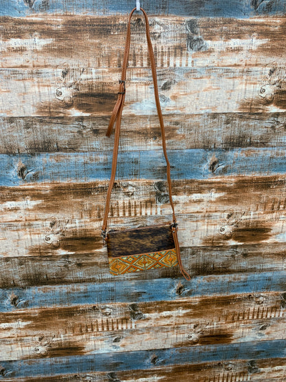 Montana West hair-on leather clutch/cross body