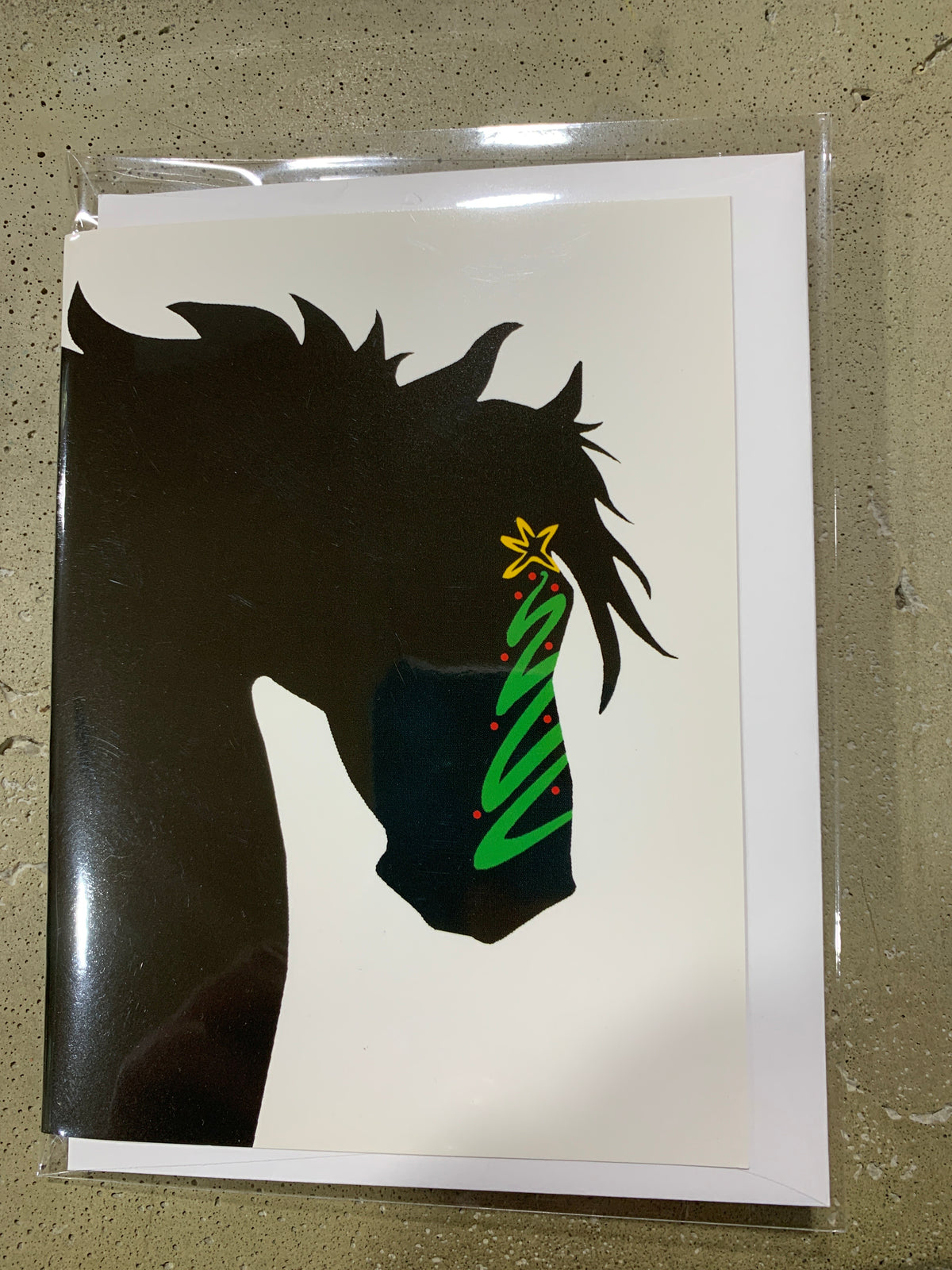 Christmas Card- Horse w/ Christmas Blaze