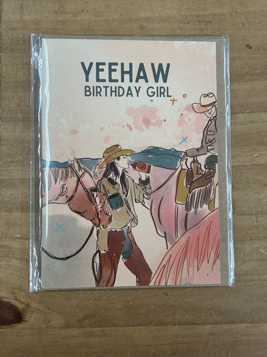 YEEHAW Birthday Girl Card