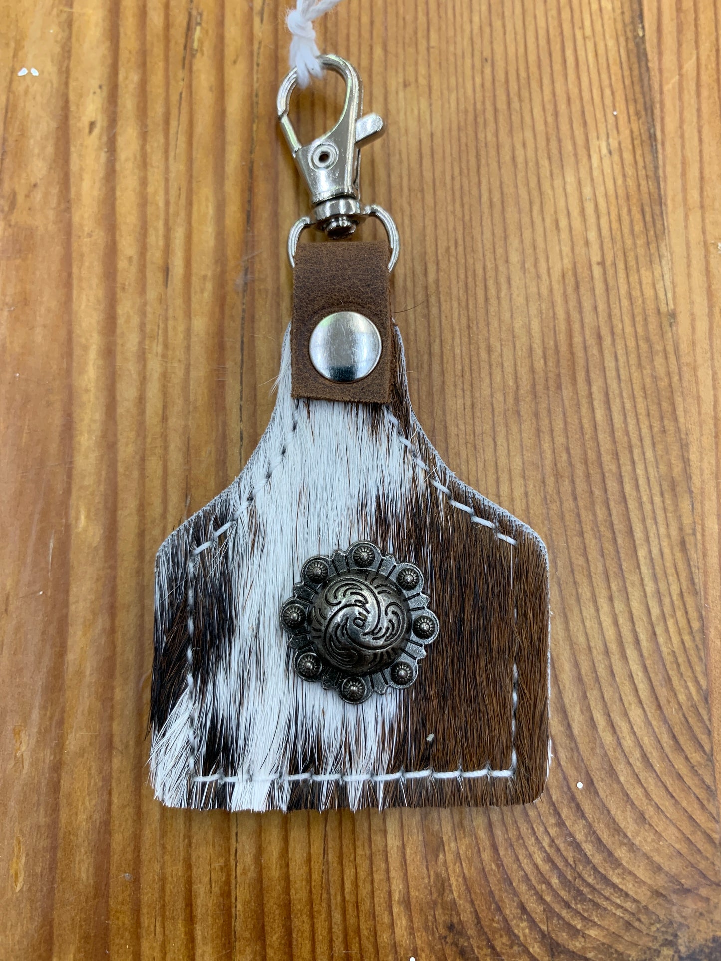 TC Hair on Hide Tag Keychains