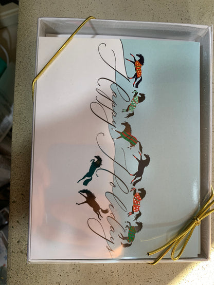 Box of 8 Christmas Cards-Happy Holidays!