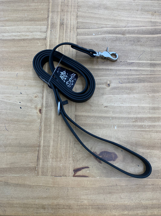 Outback Hound Black & Chrome Leash