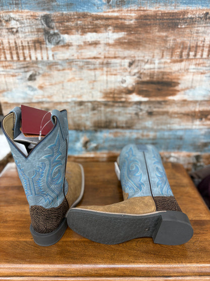 Boulet Kids Boots 3422C/Y - Tan/Light Blue