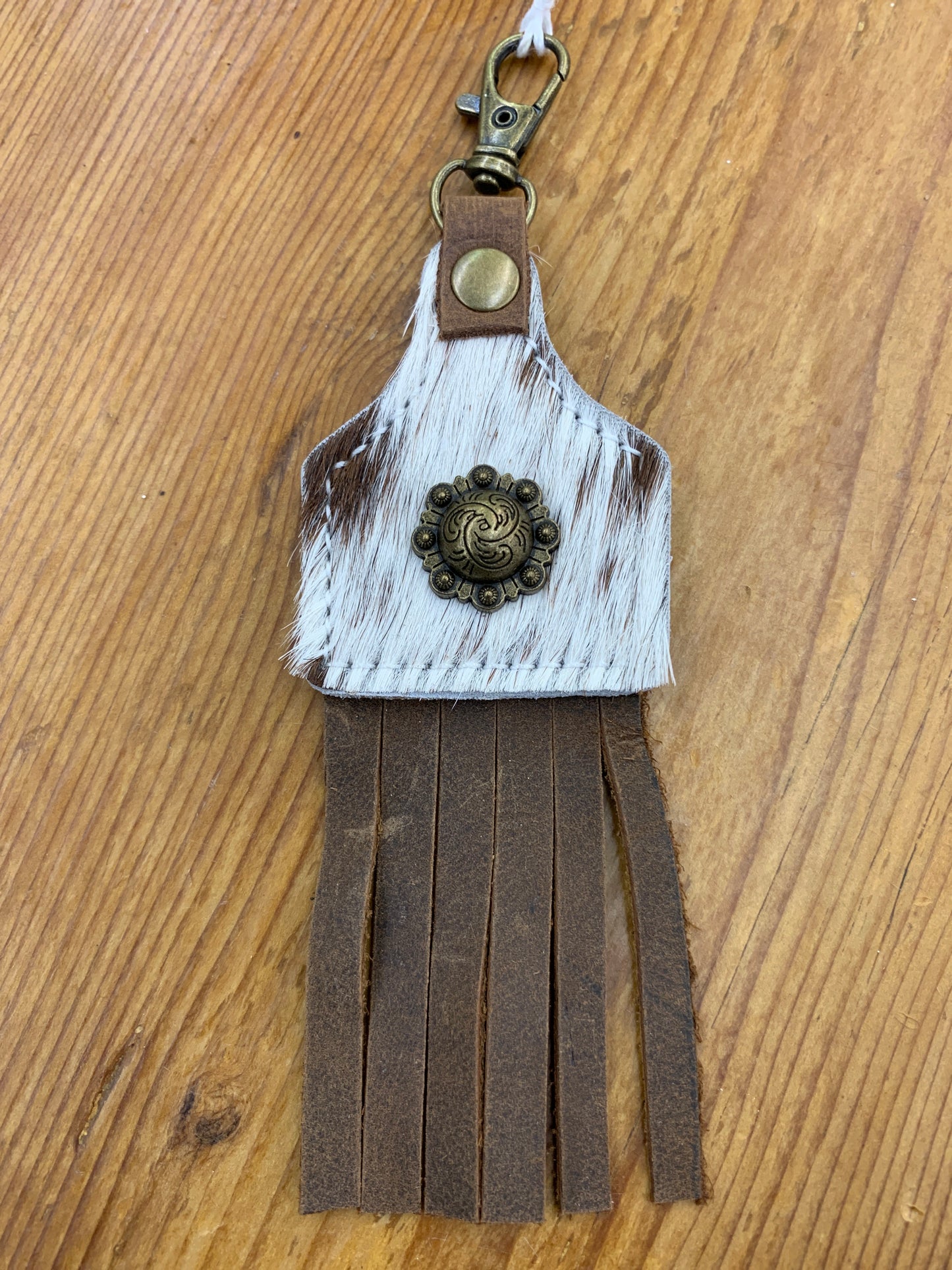 TC Hair on Hide Keychains W Charm