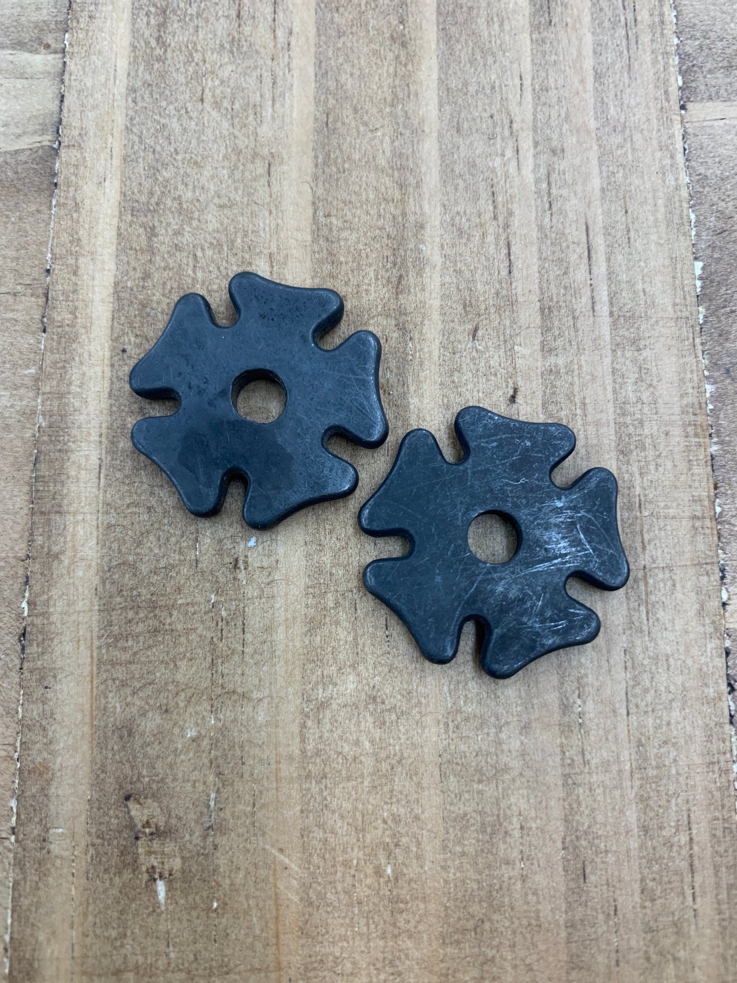 Blued Steel 1”, 3.5mm thick Cloverleaf Rowels