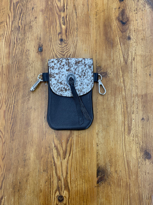 TC Hair on Hide Belt Loop Phone Pouch