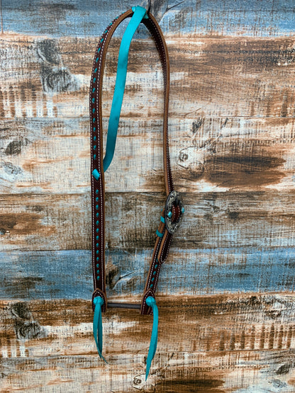 3/4” Slip-ear Chocolate Headstall