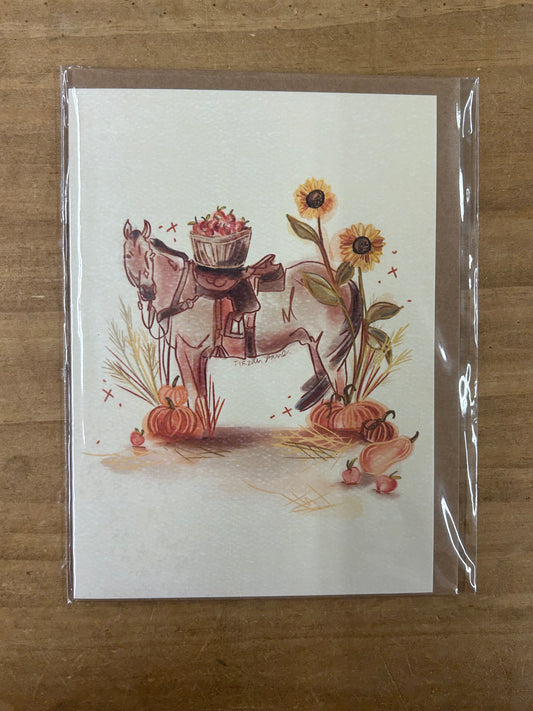 Autumn Horse Card