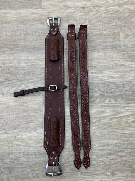 Triple A Back Cinch and Billets Set