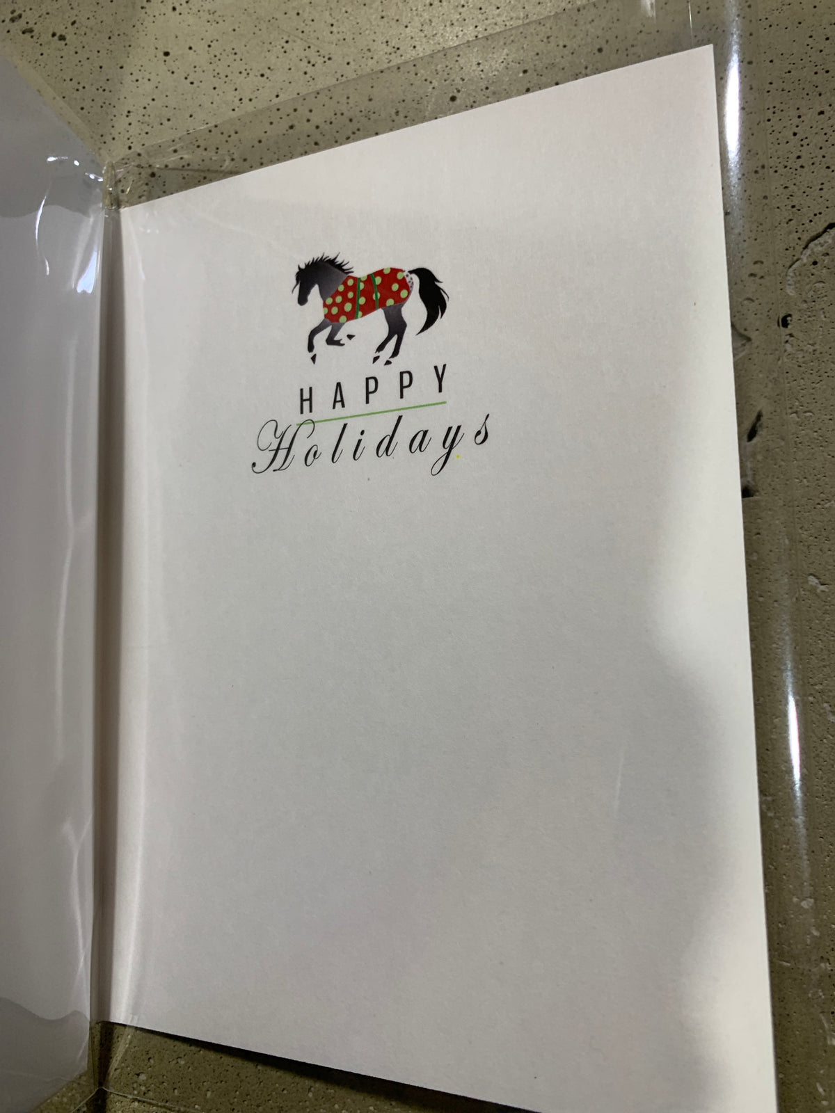 Christmas Card- Horse Christmas Tree