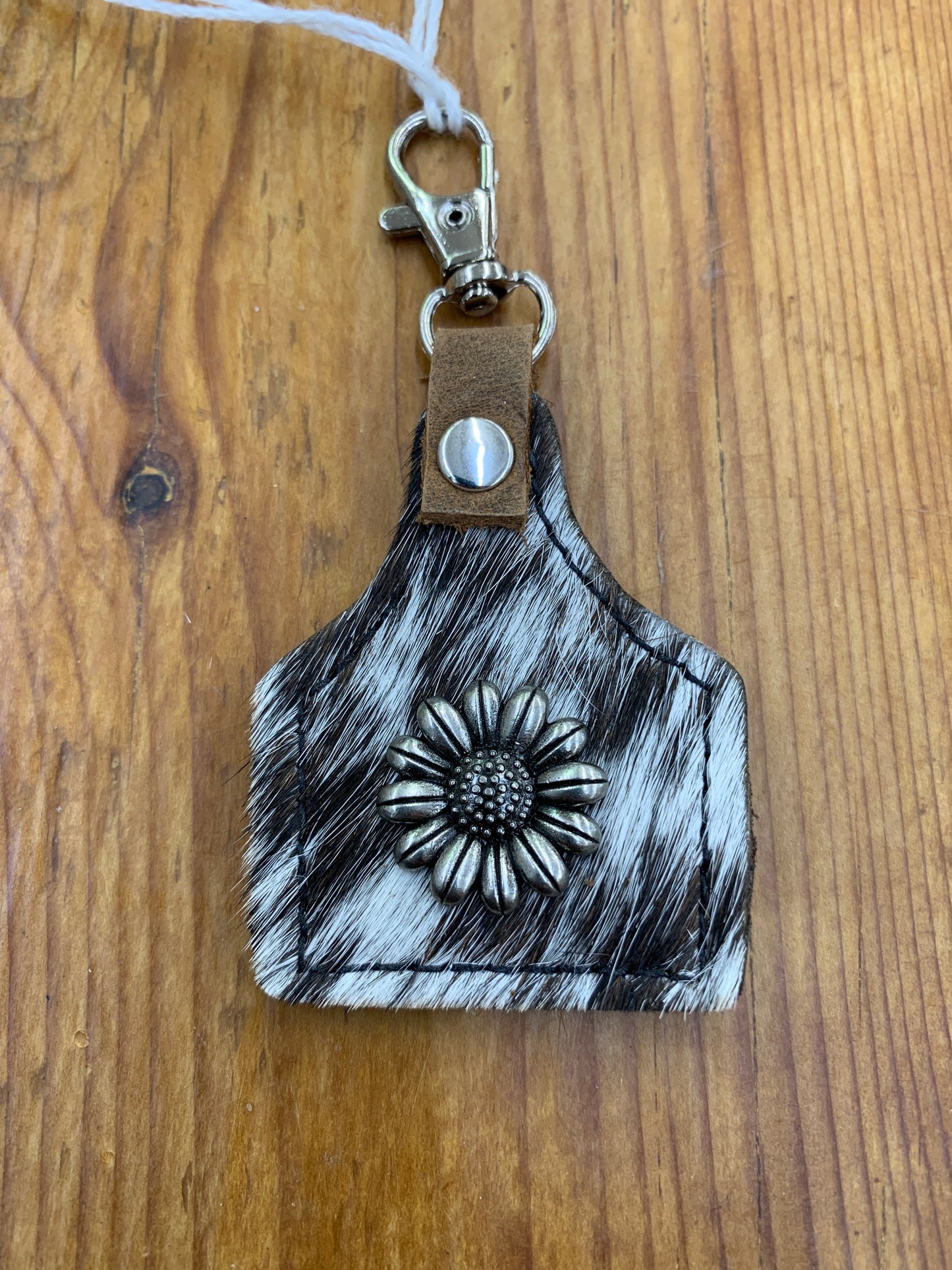 TC Hair on Hide Tag Keychains