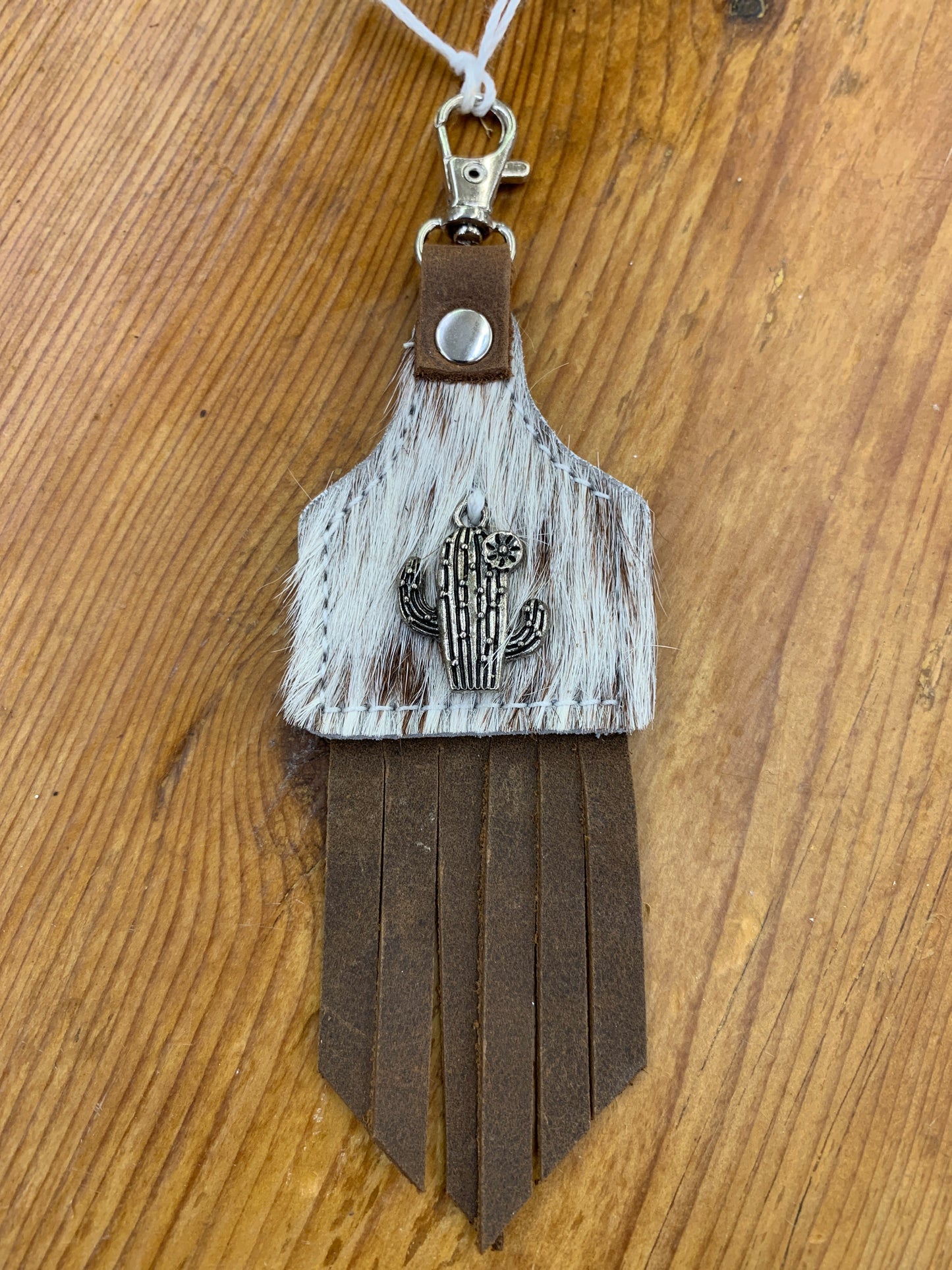 TC Hair on Hide Keychains W Charm