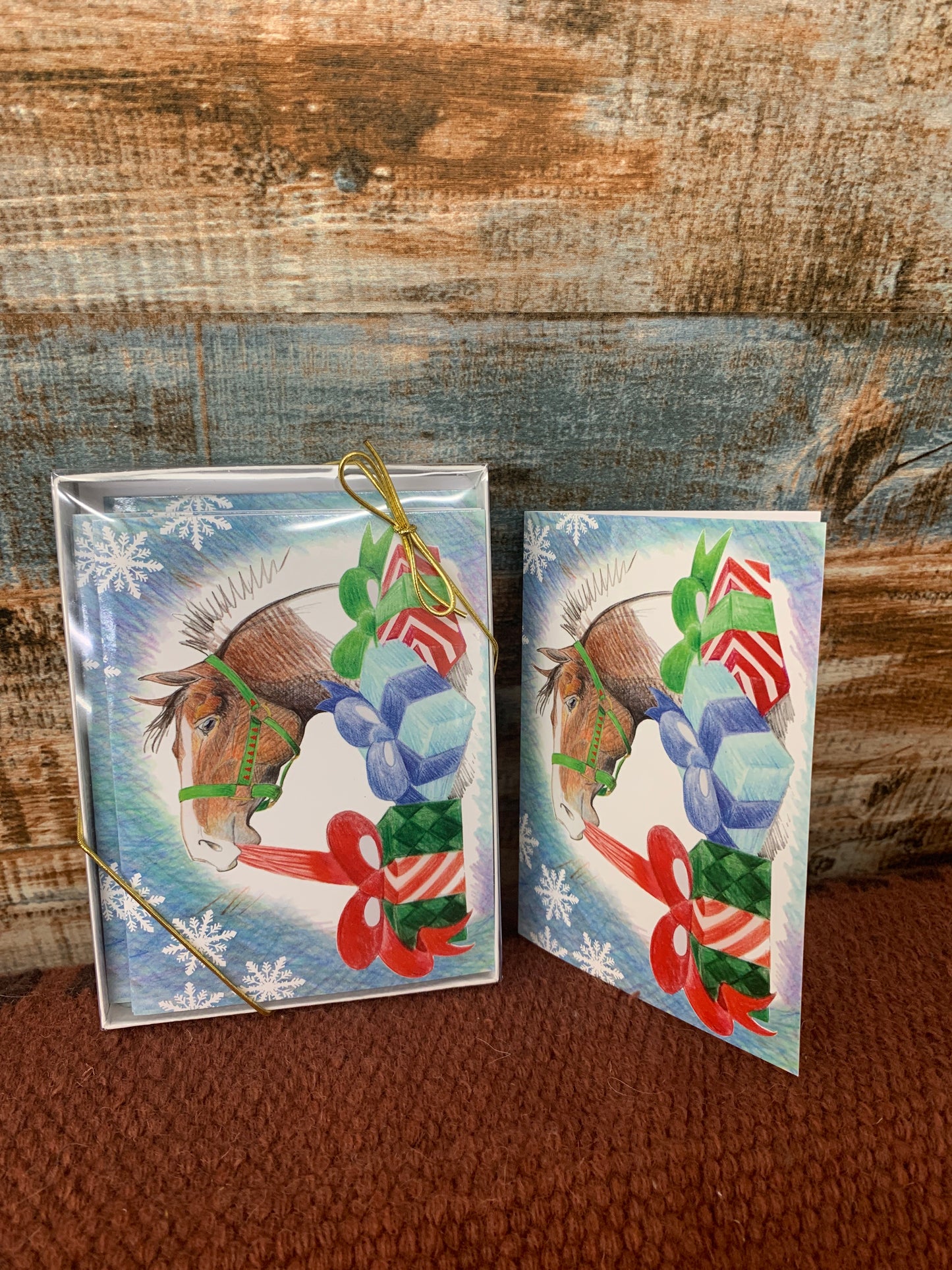 Holiday Box w/ 8 Cards- Unwrapping Gifts