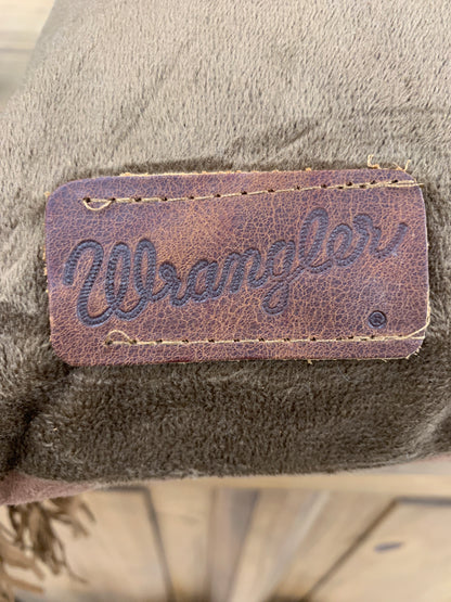 Wrangler Embroidered Pillow w Fringe