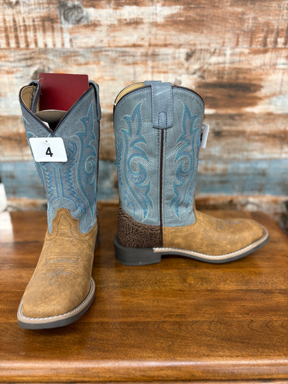 Boulet Kids Boots 3422C/Y - Tan/Light Blue