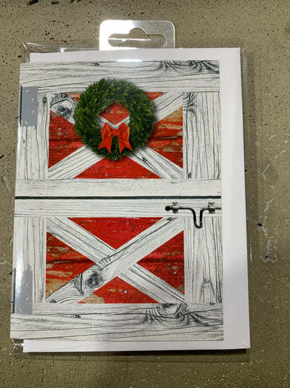Box of 8 Christmas Cards- Barn Door